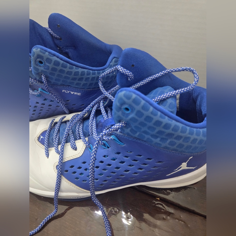 Nike Air Jordan Flight Speed Blue and White High-Top Sneakers Size 12 - Picture 5 of 11